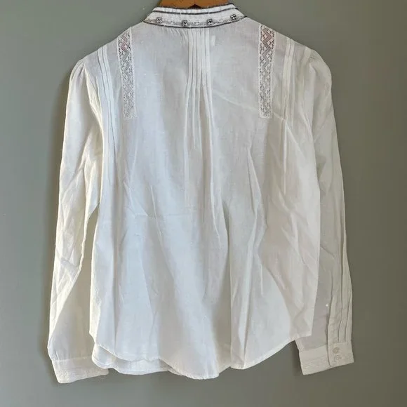 Anthropologie Embellished Rhinestone Womens Top XXSP - Picture 4 of 7